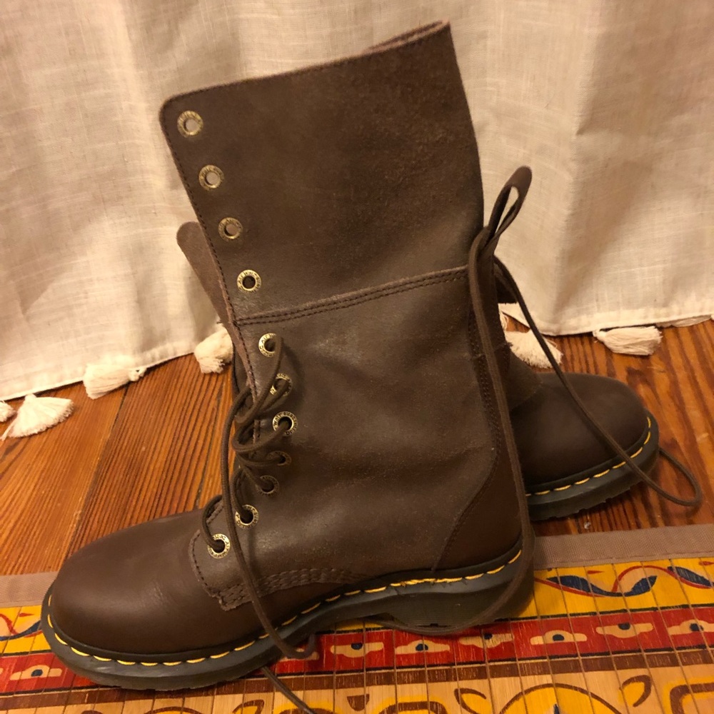 Dr. Martens Hazel Slouch Boot in Dark Brown